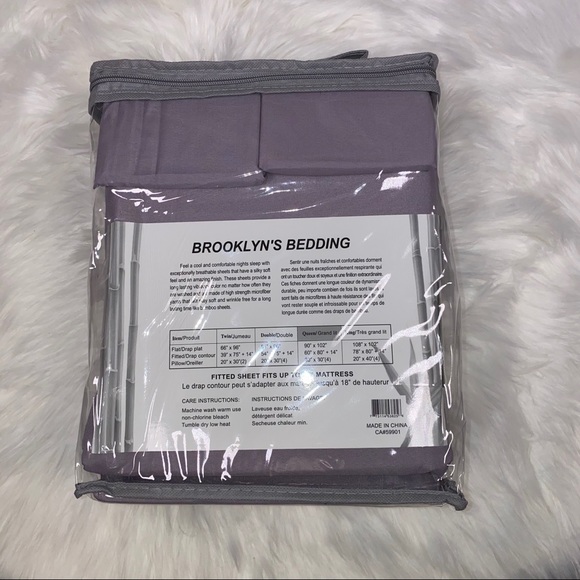 ✨RESTOCKING SOON✨Queen 6pc Lavender Bedsheets - Picture 4 of 5